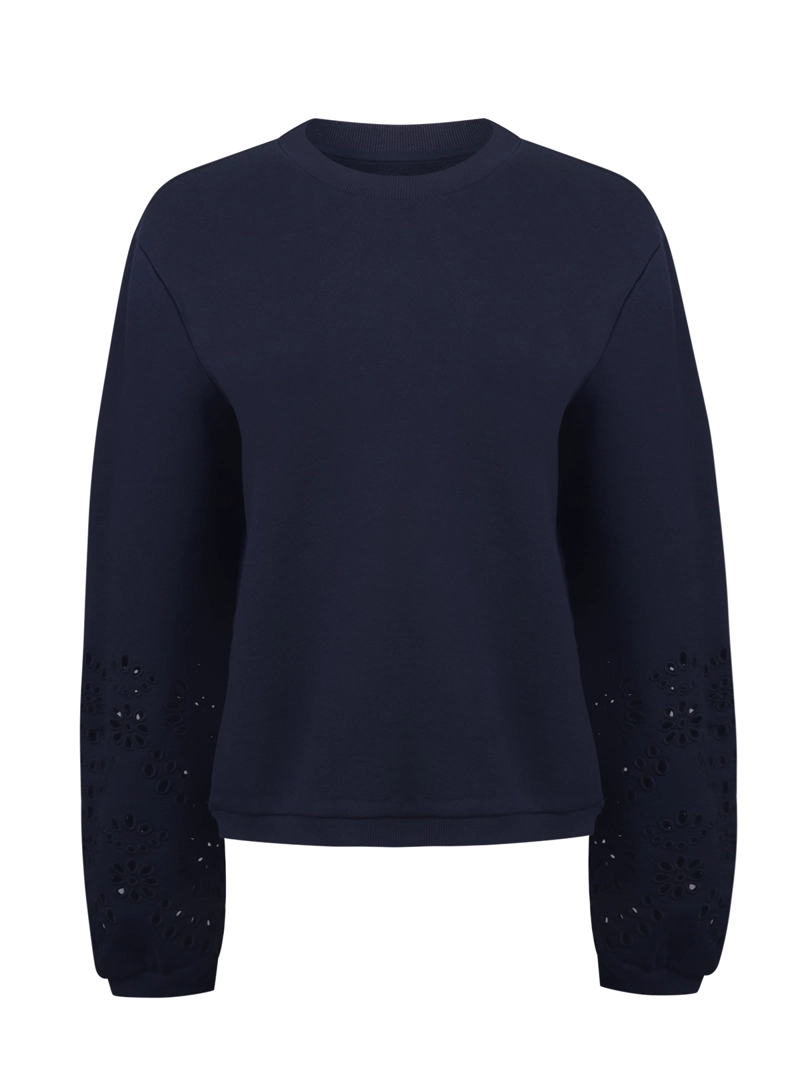 POLERON ALGODON ORGANICO MUJER ZENYA AZUL ROCKFORD - 1