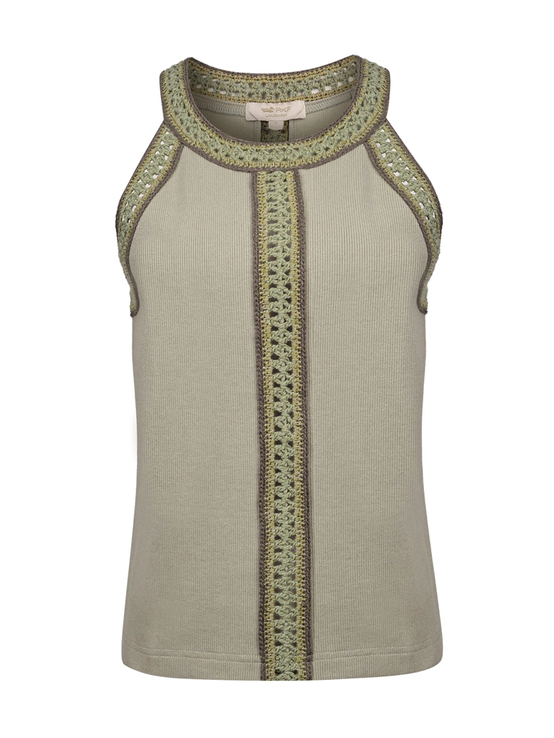 POLERA ALGODON ORGANICO MUJER TAVIRA VERDE ROCKFORD - 1