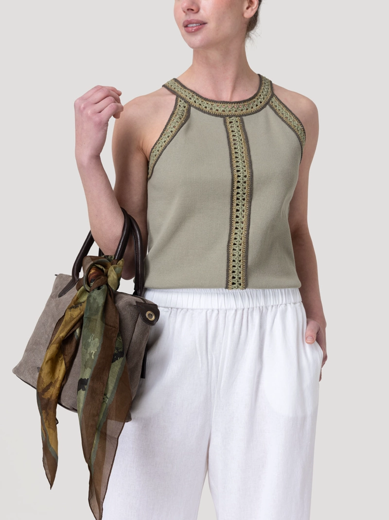 POLERA ALGODON ORGANICO MUJER TAVIRA VERDE ROCKFORD - 5