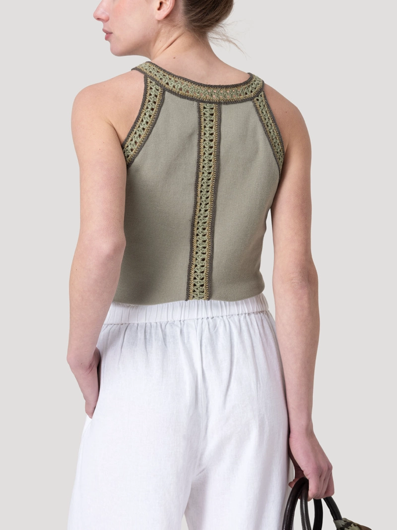 POLERA ALGODON ORGANICO MUJER TAVIRA VERDE ROCKFORD - 6
