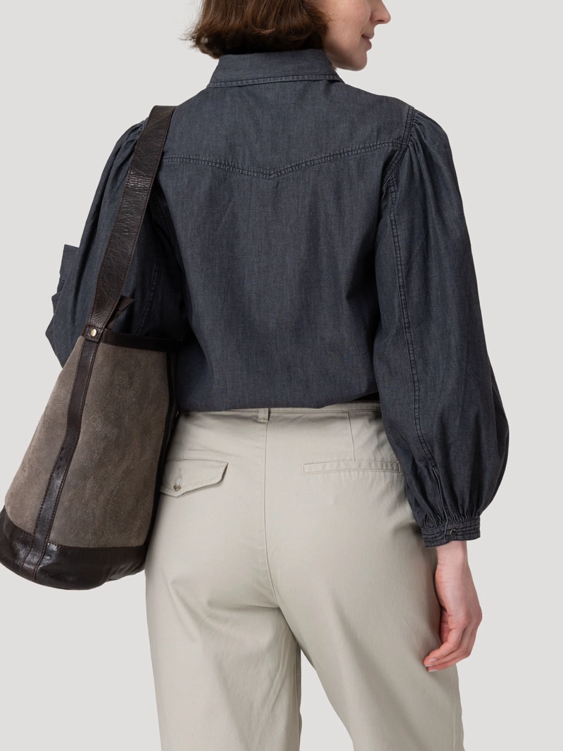 BLUSA TENCEL MUJER HIBISCO GRIS ROCKFORD - 6