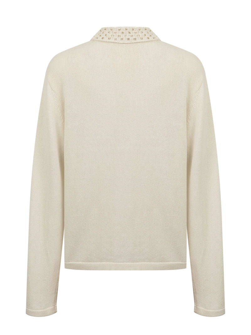 SWEATER ALGODON ORGANIC MUJER ANGELONIA BEIG ROCKFORD - 2