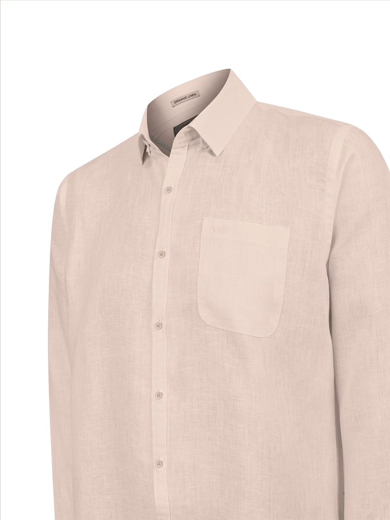 CAMISA LINO ORGANICO HOMBRE CLASLINEN CAFE  ROCKFORD - 4