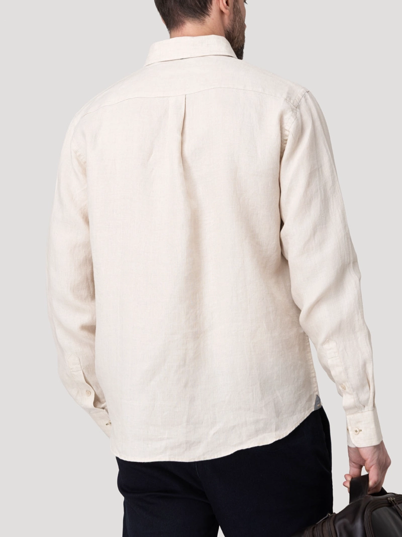 CAMISA LINO ORGANICO HOMBRE CLASLINEN CAFE  ROCKFORD - 6