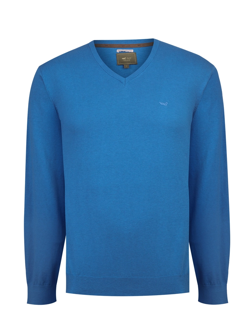SWEATER ALGODON ORGANICO HOMBRE ANGRIV AZUL ROCKFORD - 1