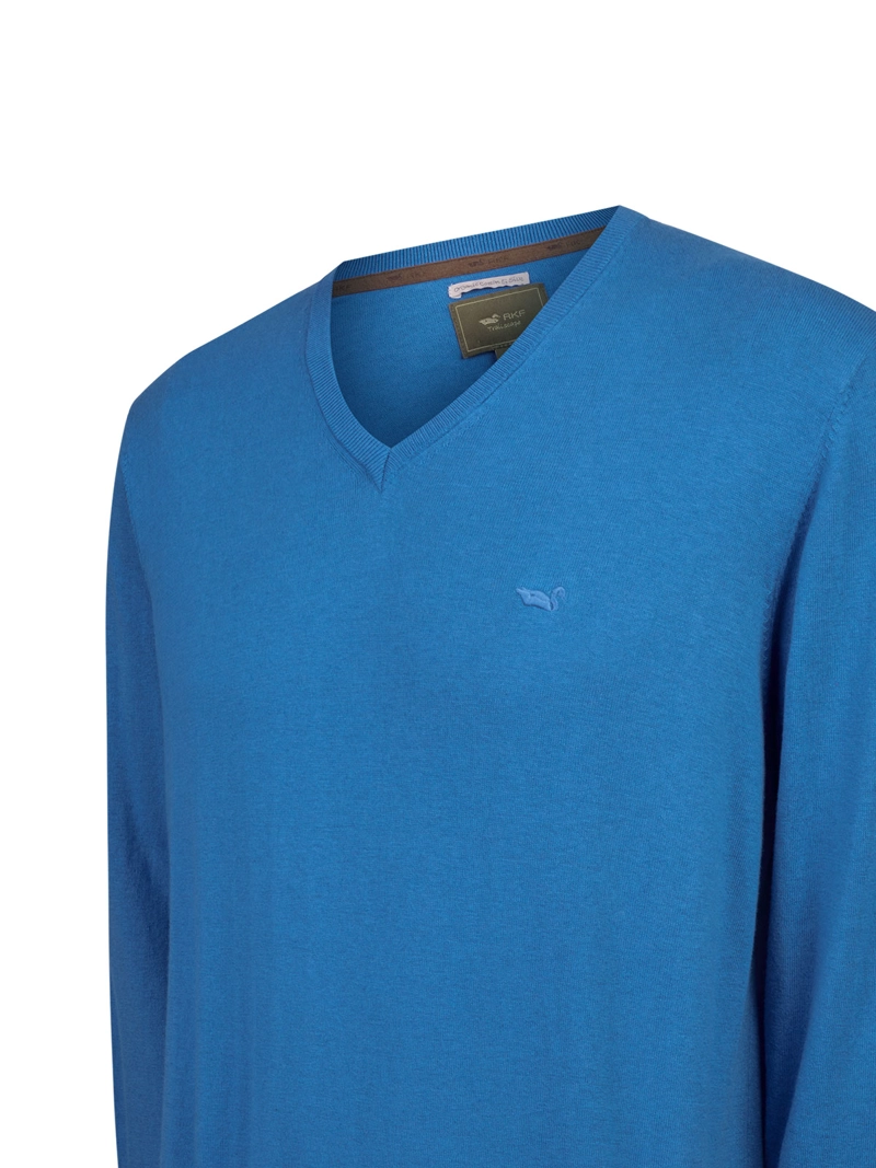SWEATER ALGODON ORGANICO HOMBRE ANGRIV AZUL ROCKFORD - 4