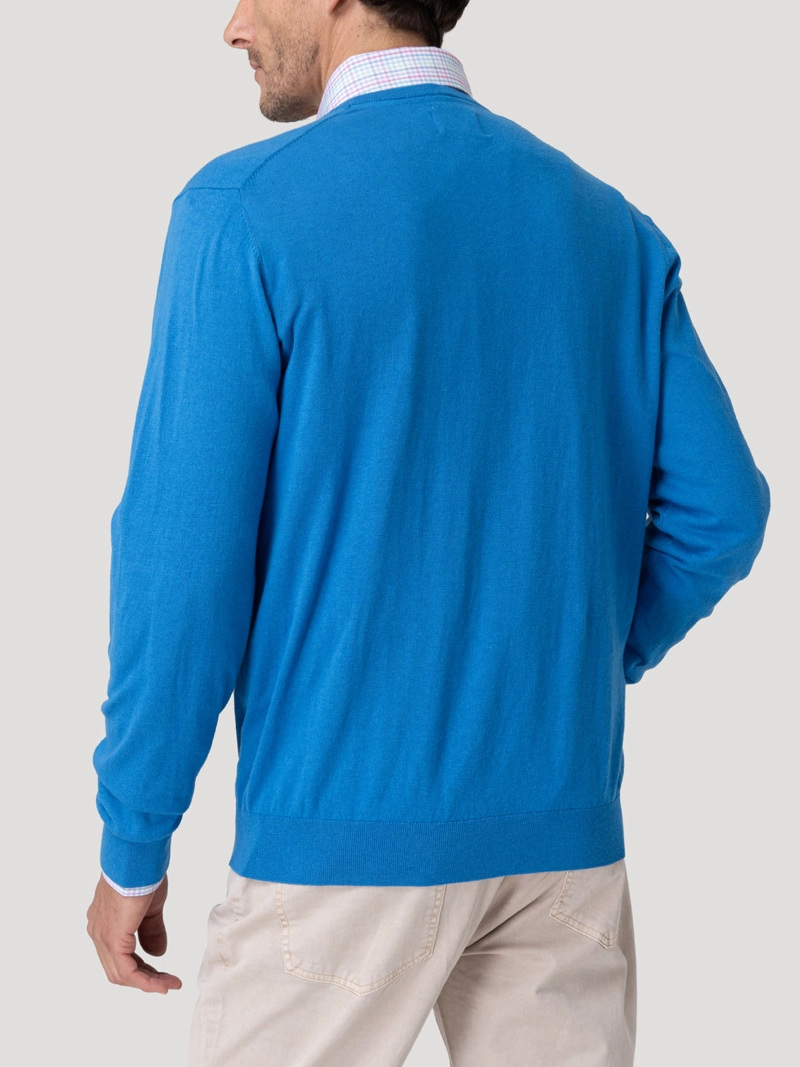 SWEATER ALGODON ORGANICO HOMBRE ANGRIV AZUL ROCKFORD - 6