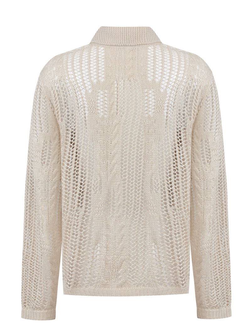 SWEATER LINO MUJER LUMEN BEIGE ROCKFORD - 2