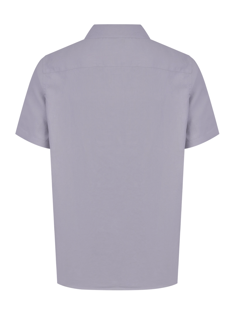 CAMISA LINO ORGANICO HOMBRE LINENSHORT GRIS ROCKFORD - 2
