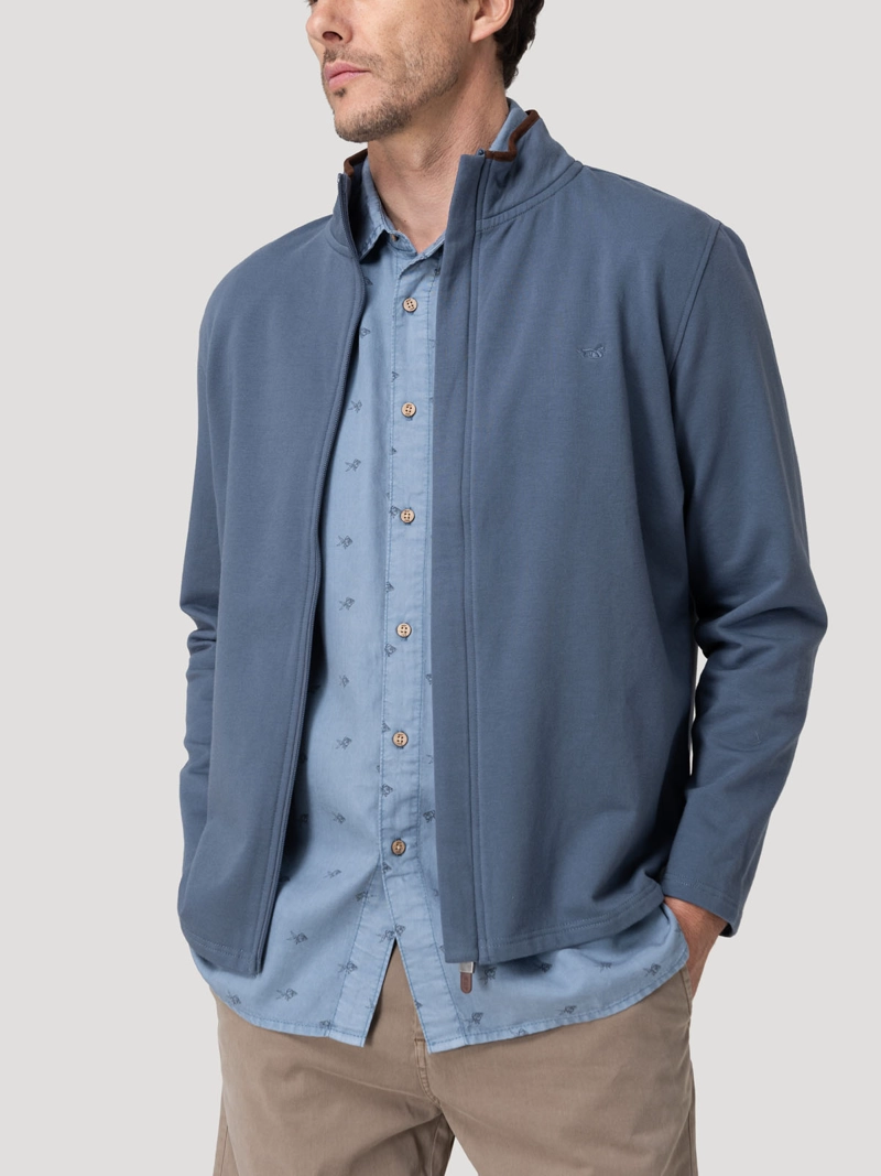 POLERON ALGODON ORGANICO HOMBRE RIMINI AZUL ROCKFORD - 5