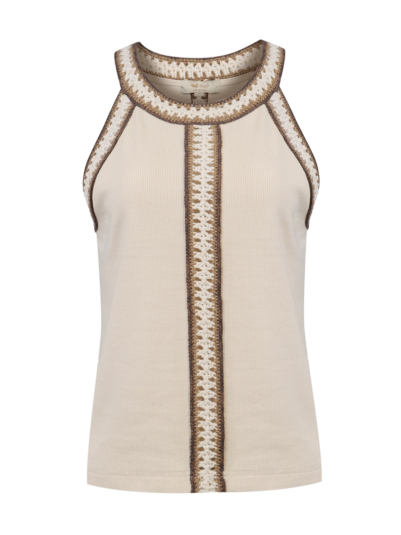 POLERA ALGODON ORGANICO MUJER TAVIRA BEIGE ROCKFORD - 1