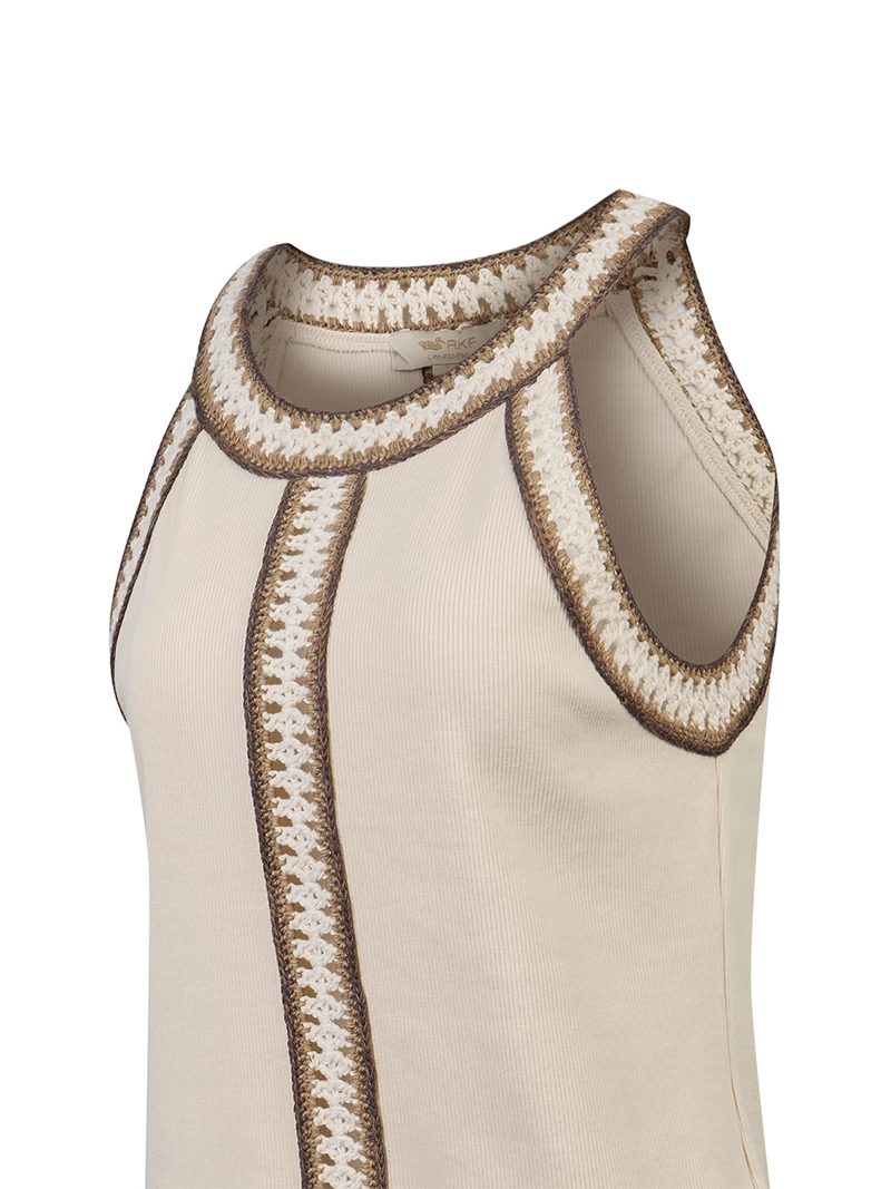 POLERA ALGODON ORGANICO MUJER TAVIRA BEIGE ROCKFORD - 4