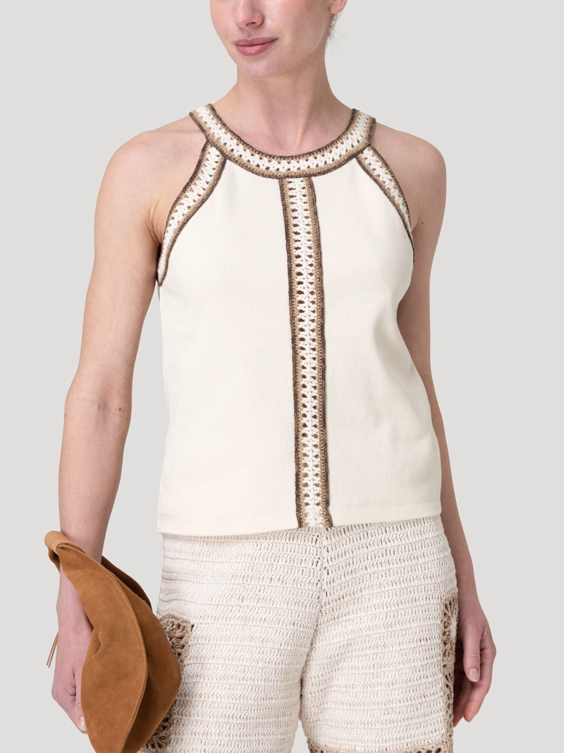 POLERA ALGODON ORGANICO MUJER TAVIRA BEIGE ROCKFORD - 5