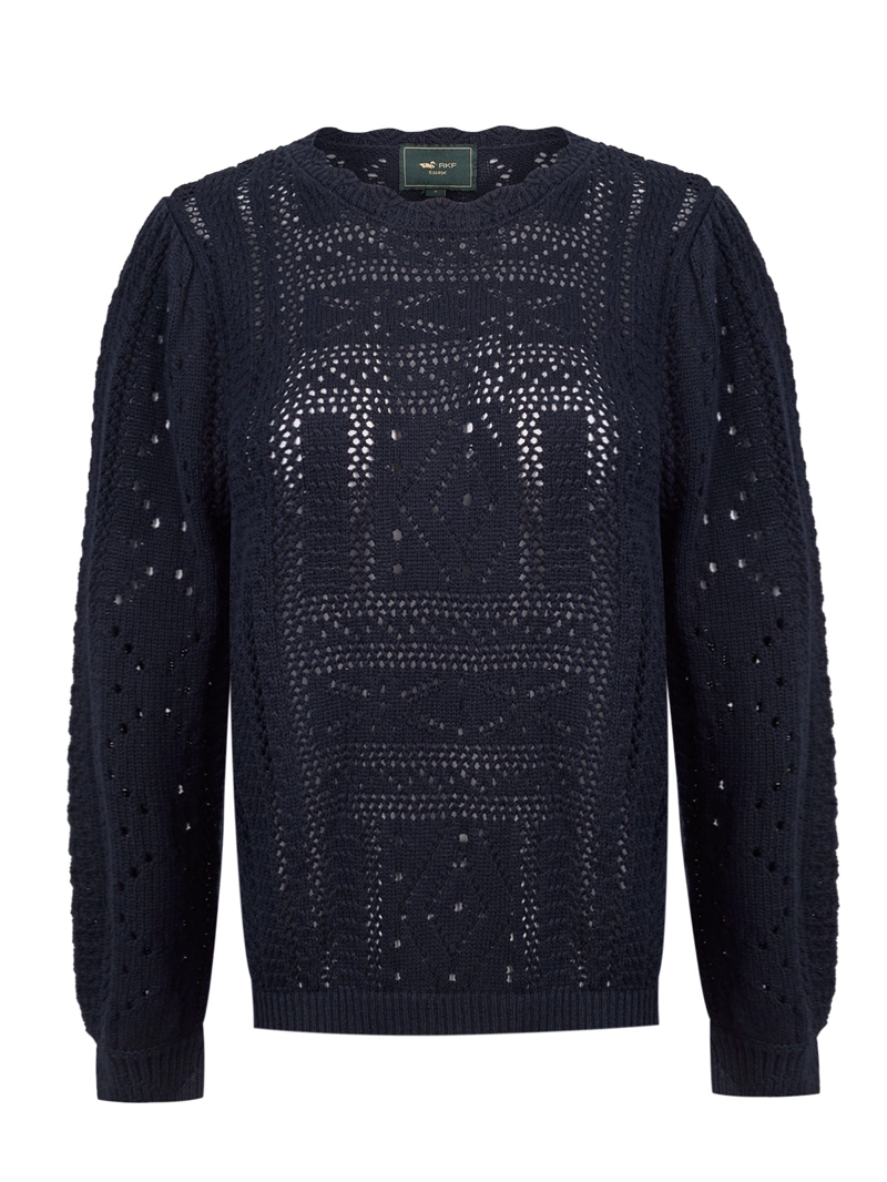 SWEATER ALGODON ORGANICO MUJER IGNARA AZUL ROCKFORD - 1