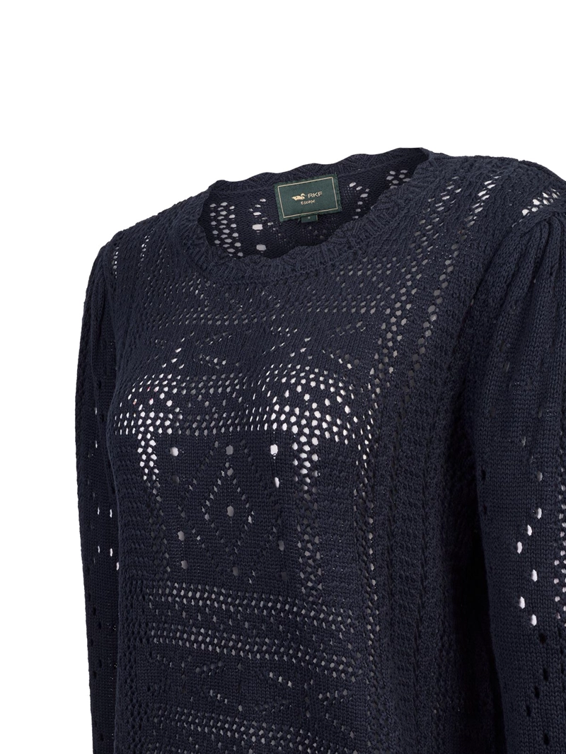 SWEATER ALGODON ORGANICO MUJER IGNARA AZUL ROCKFORD - 4