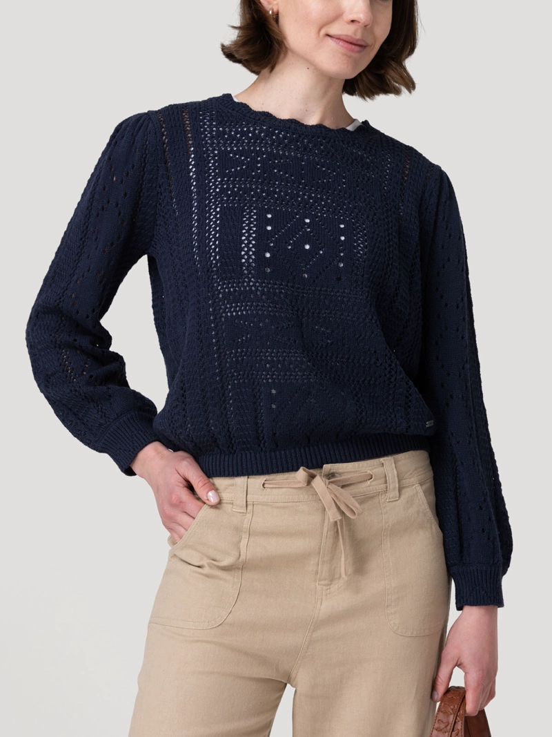 SWEATER ALGODON ORGANICO MUJER IGNARA AZUL ROCKFORD - 5