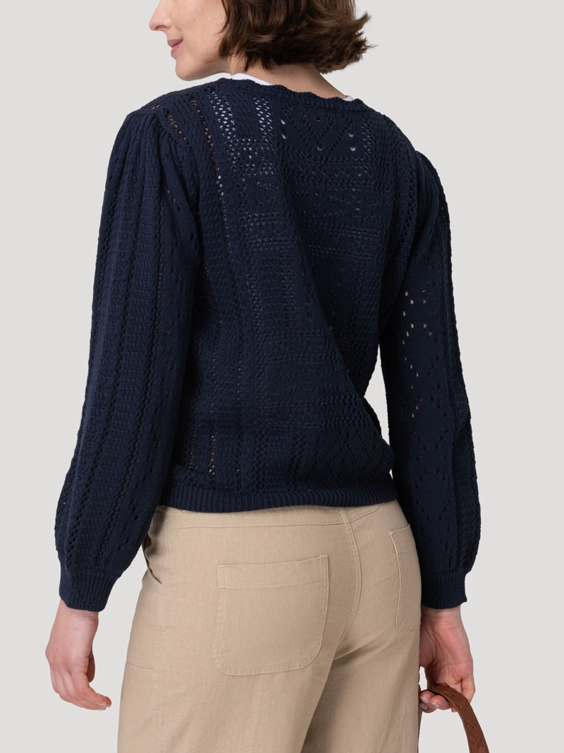 SWEATER ALGODON ORGANICO MUJER IGNARA AZUL ROCKFORD - 6