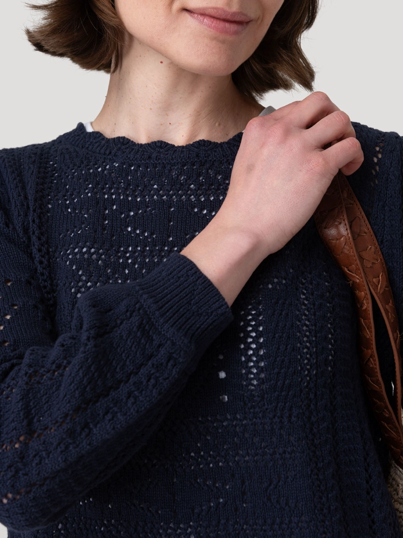 SWEATER ALGODON ORGANICO MUJER IGNARA AZUL ROCKFORD - 7