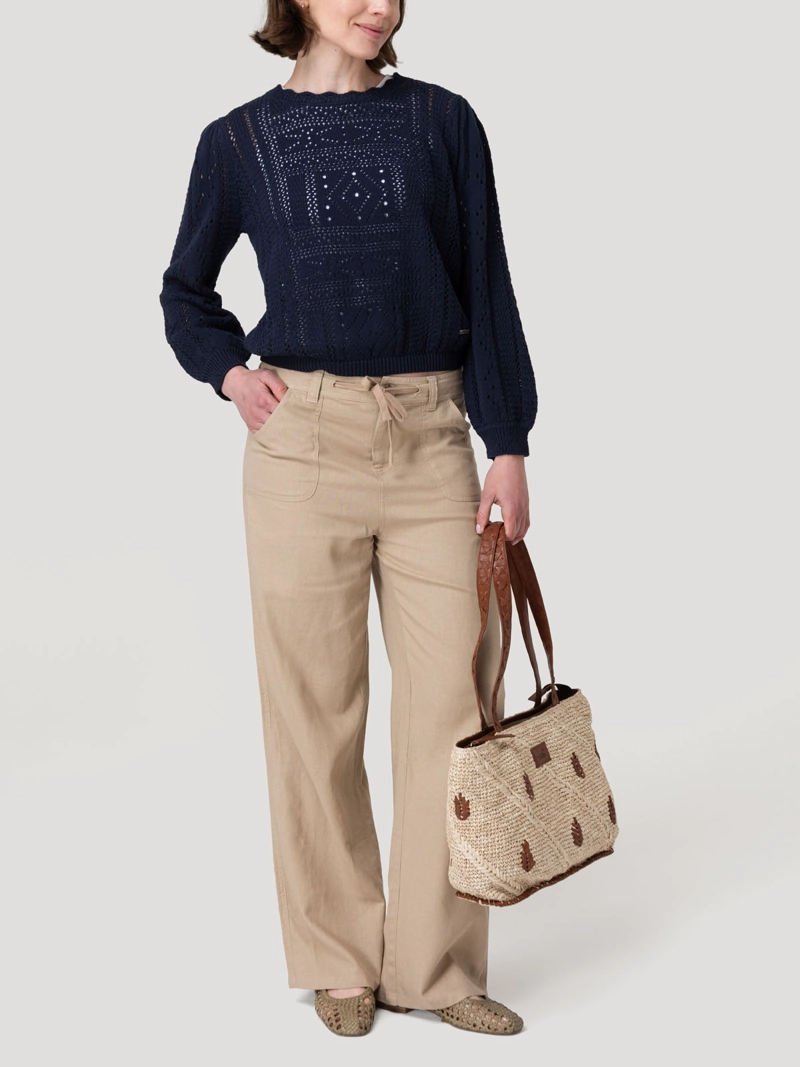 SWEATER ALGODON ORGANICO MUJER IGNARA AZUL ROCKFORD - 8
