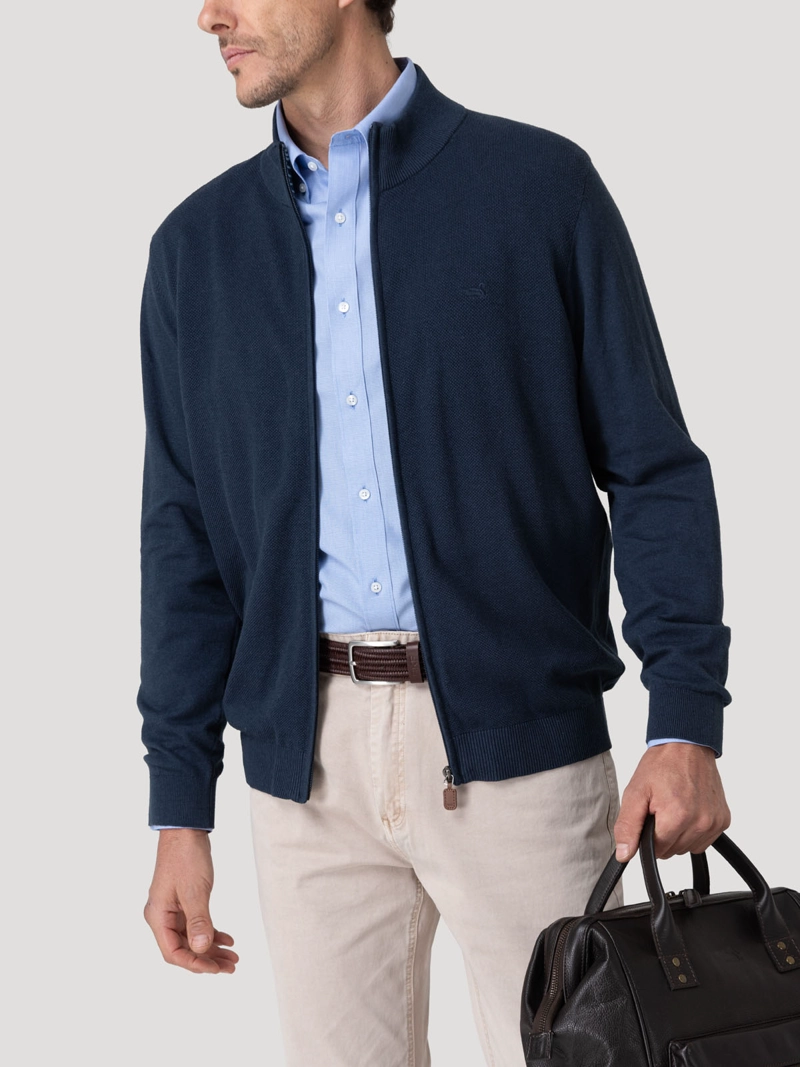 SWEATER ALGODON ORGANICO HOMBRE BILBAOFULL AZU ROCKFORD - 5