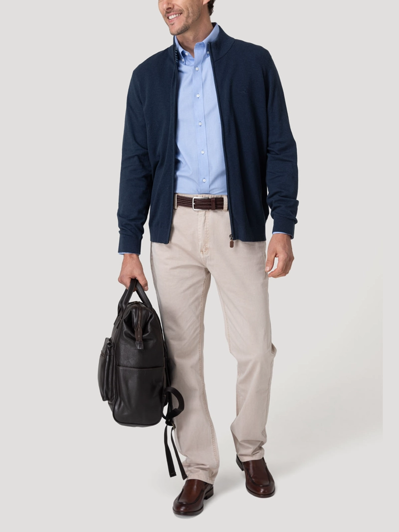 SWEATER ALGODON ORGANICO HOMBRE BILBAOFULL AZU ROCKFORD - 8