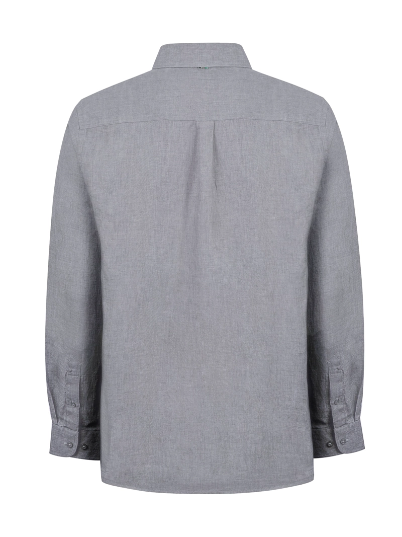CAMISA LINO ORGANICO HOMBRE CLASLINEN GRIS ROCKFORD - 2