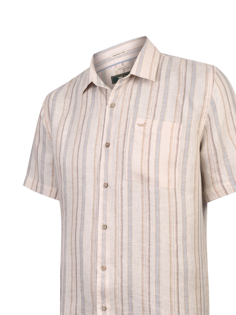 CAMISA LINO ORGANICO HOMBRE DUNA BEIGE ROCKFORD - 4
