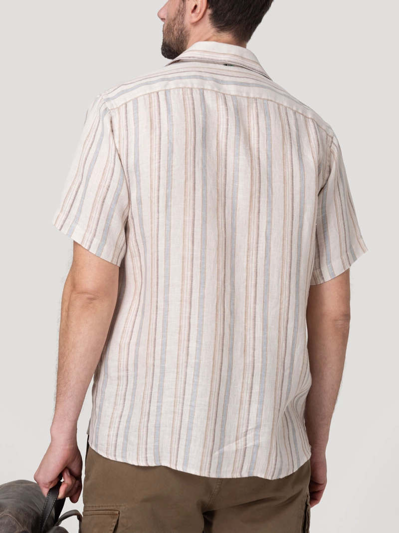 CAMISA LINO ORGANICO HOMBRE DUNA BEIGE ROCKFORD - 6