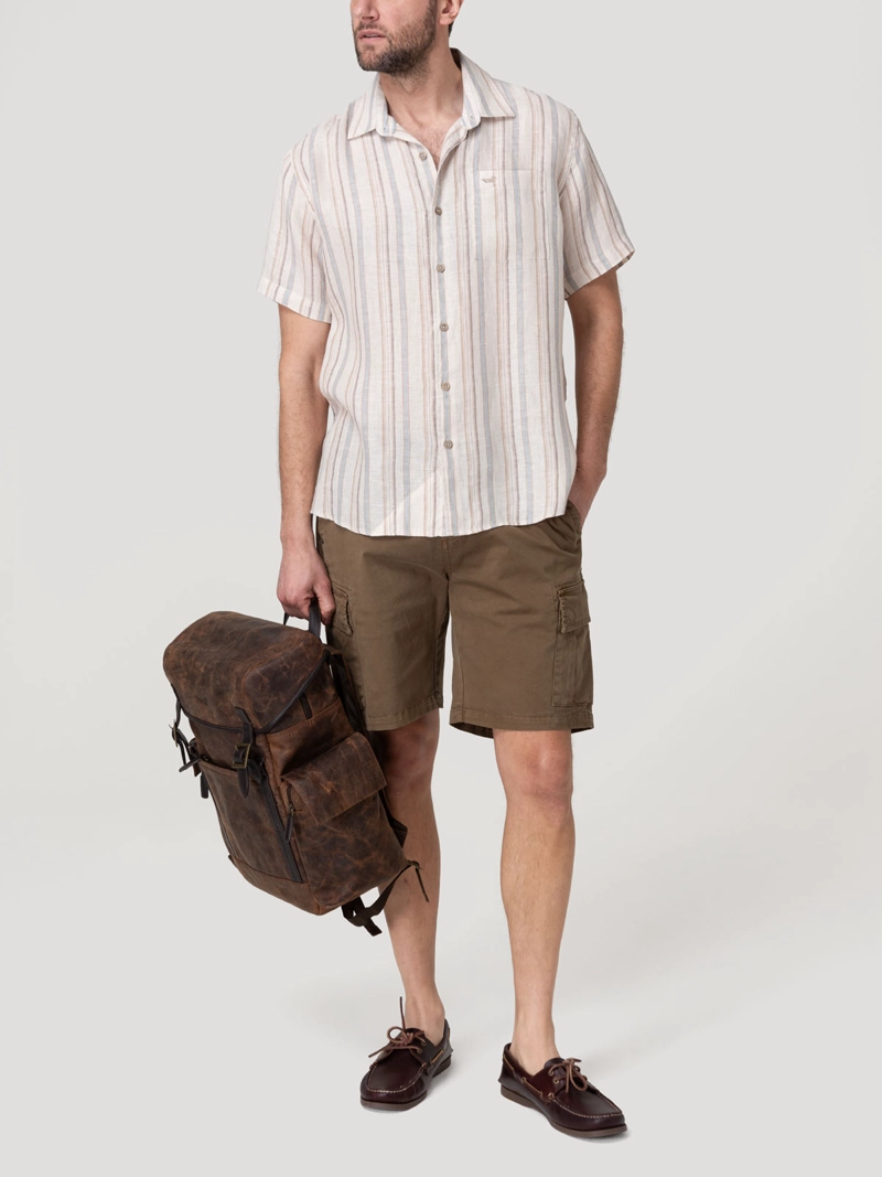 CAMISA LINO ORGANICO HOMBRE DUNA BEIGE ROCKFORD - 8