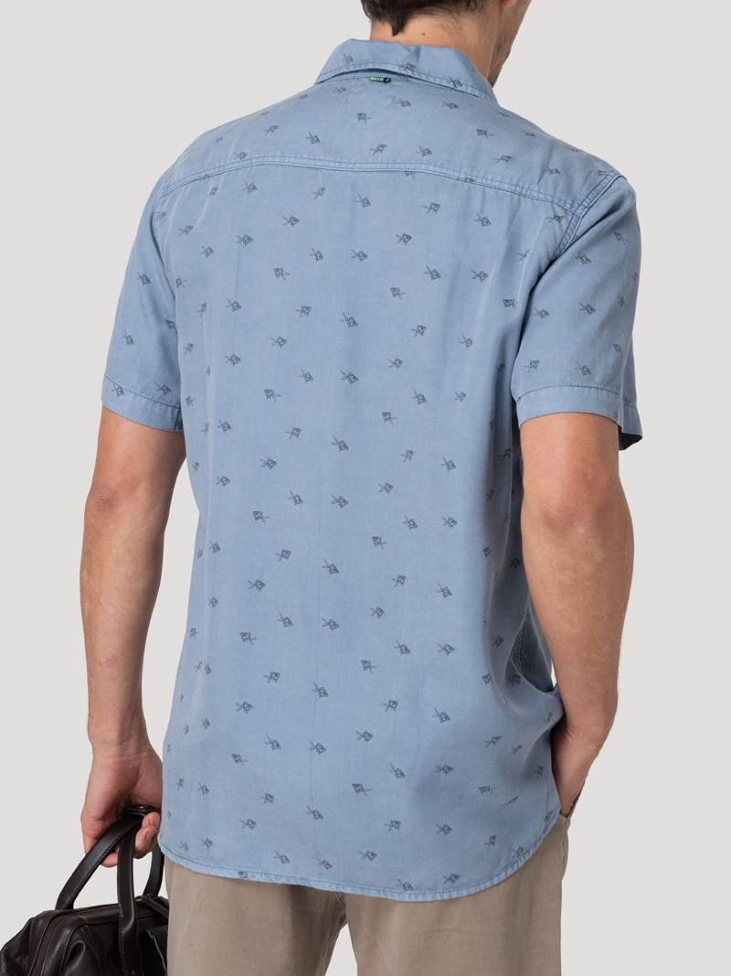 CAMISA TENCEL HOMBRE TENCELPRINT AZUL ROCKFORD - 6
