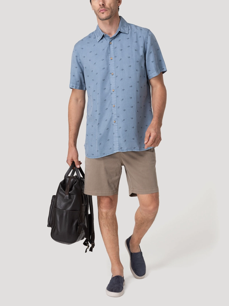 CAMISA TENCEL HOMBRE TENCELPRINT AZUL ROCKFORD - 8