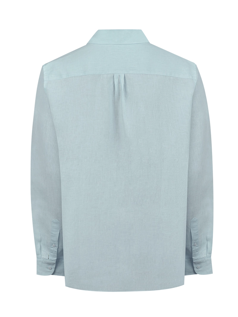 CAMISA LINO ORGANICO HOMBRE LINENIT VERDE ROCKFORD - 2