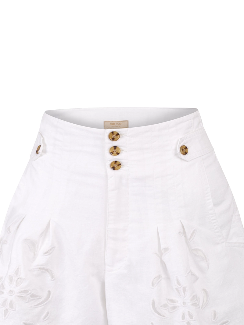 SHORT LINO MUJER CROFT BLANCO ROCKFORD - 4