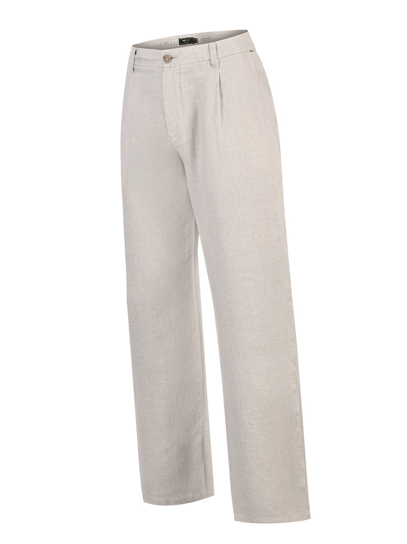 PANTALON LINO ORGANICO HOMBRE CAPRI BEIGE ROCKFORD - 1