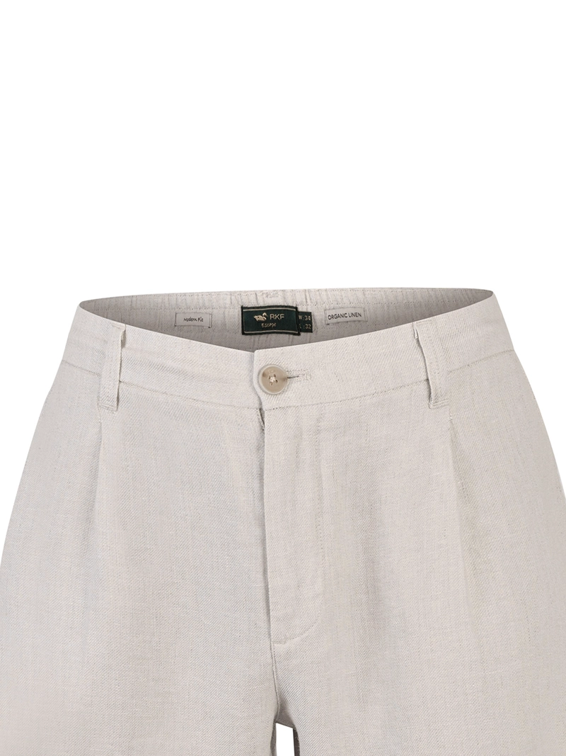 PANTALON LINO ORGANICO HOMBRE CAPRI BEIGE ROCKFORD - 4