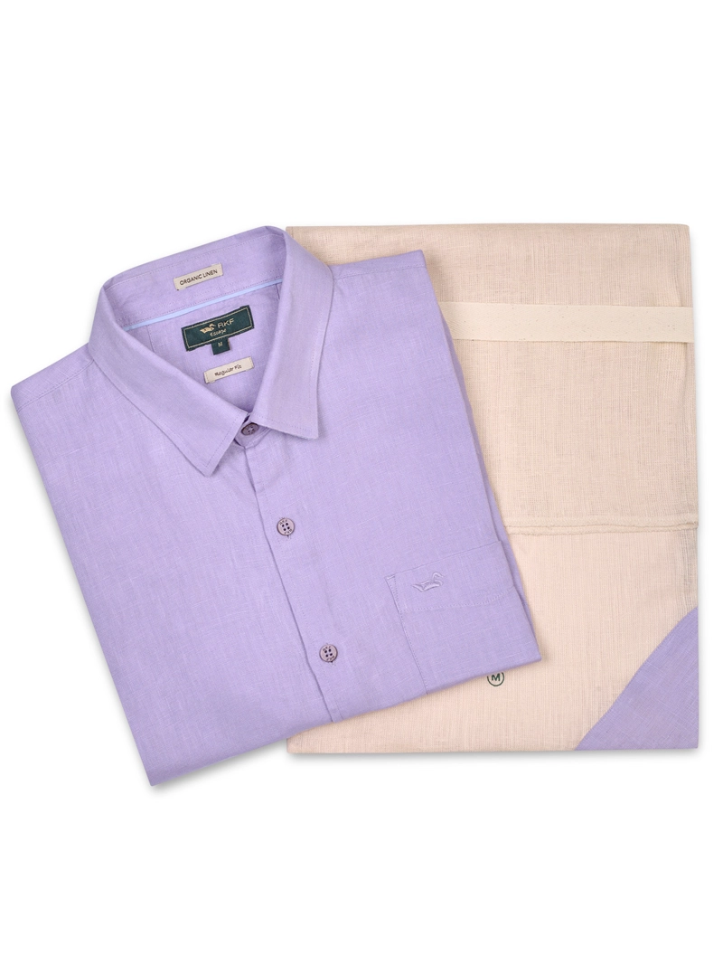 CAMISA LINO ORGANICO HOMBRE LINENSHORT ROSADO ROCKFORD - 5
