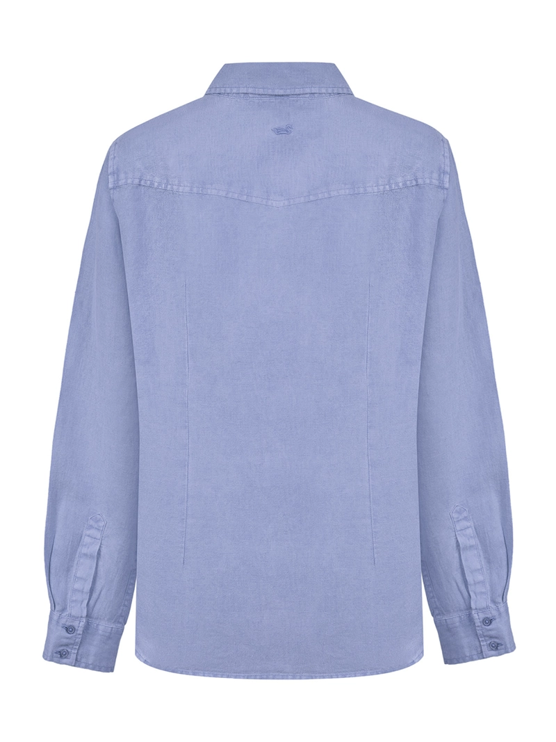 BLUSA LINO ORGANICO MUJER LIRIO AZUL ROCKFORD - 2