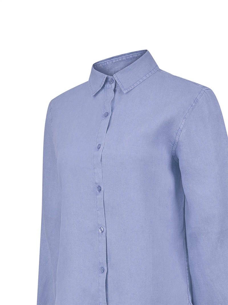 BLUSA LINO ORGANICO MUJER LIRIO AZUL ROCKFORD - 4