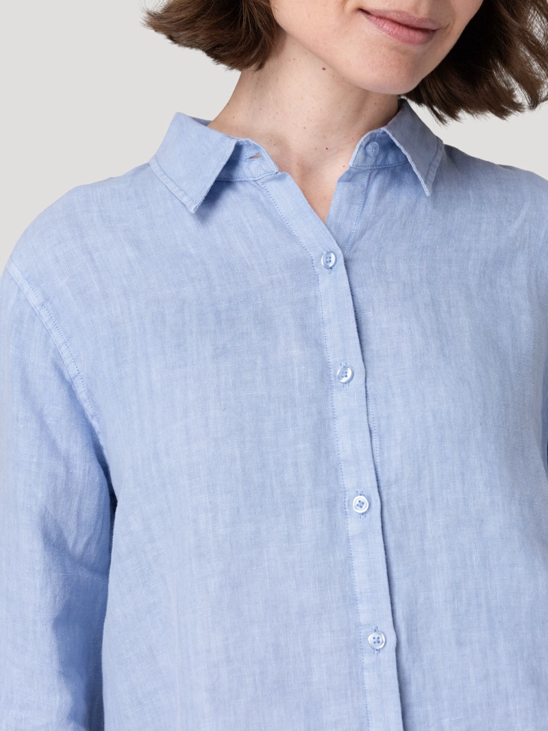 BLUSA LINO ORGANICO MUJER LIRIO AZUL ROCKFORD - 7
