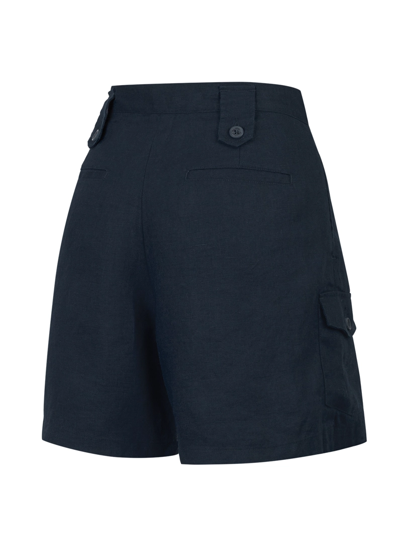 SHORT LINO ORGANICO MUJER ROUT AZUL ROCKFORD - 2