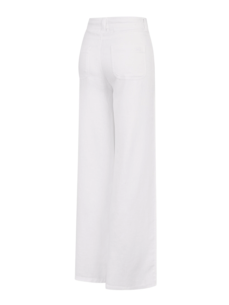 PANTALON LINO ORGANICO MUJER MALOYS BLANCO ROCKFORD - 2