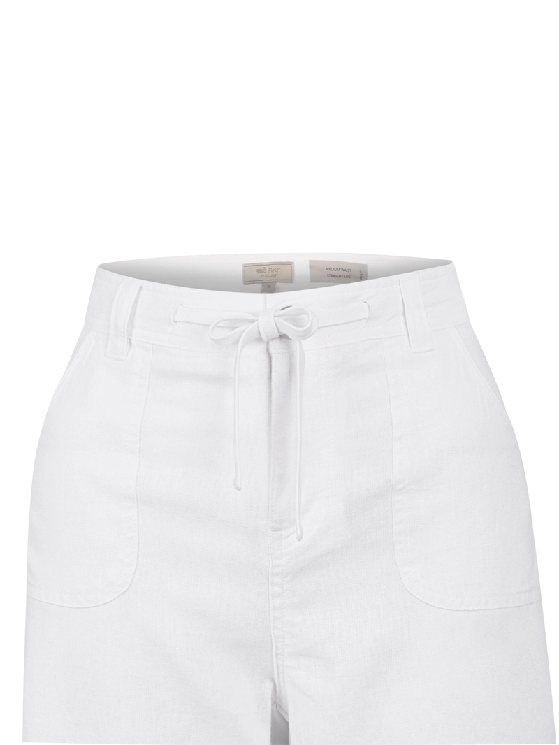 PANTALON LINO ORGANICO MUJER MALOYS BLANCO ROCKFORD - 4