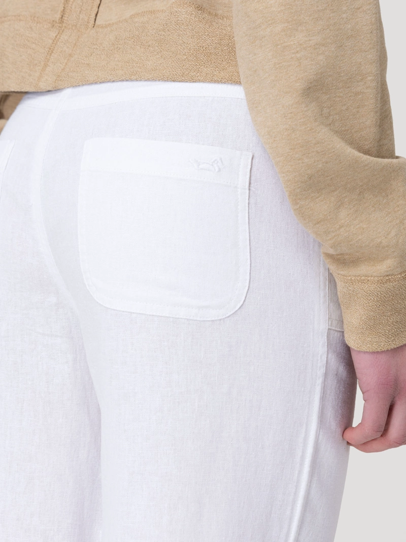 PANTALON LINO ORGANICO MUJER MALOYS BLANCO ROCKFORD - 8