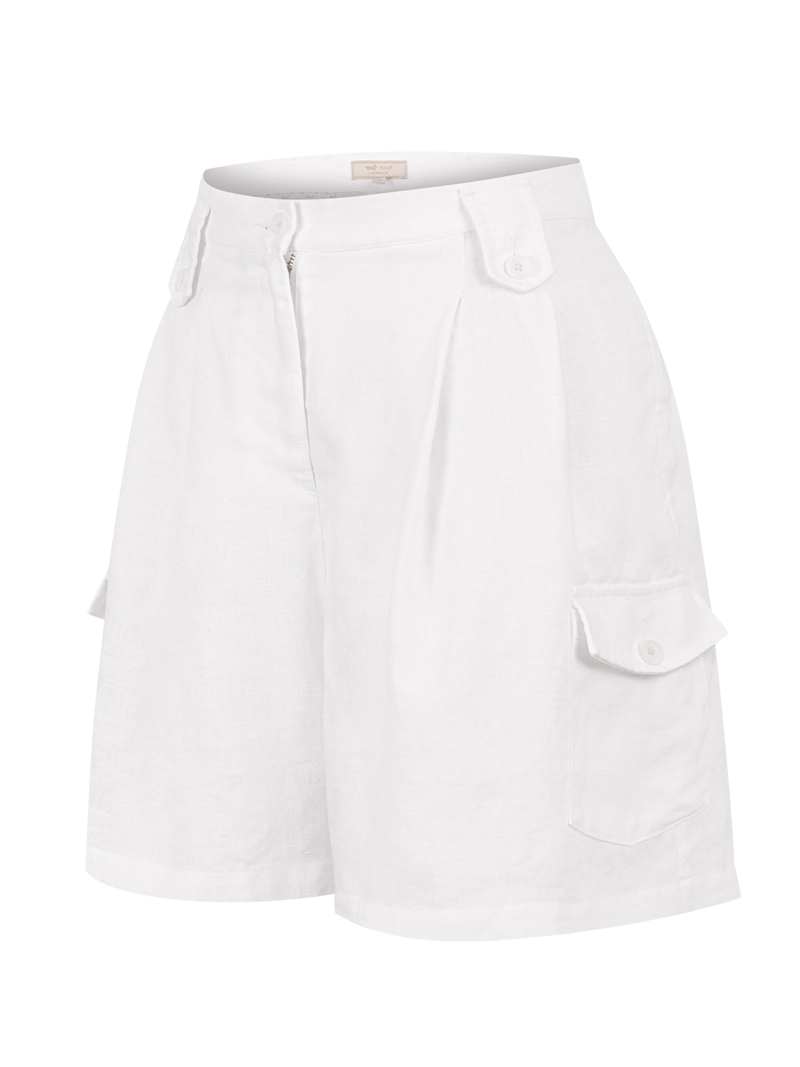 SHORT LINO ORGANICO MUJER ROUT BLANCO ROCKFORD - 1
