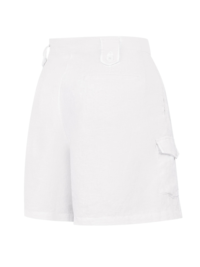 SHORT LINO ORGANICO MUJER ROUT BLANCO ROCKFORD - 2