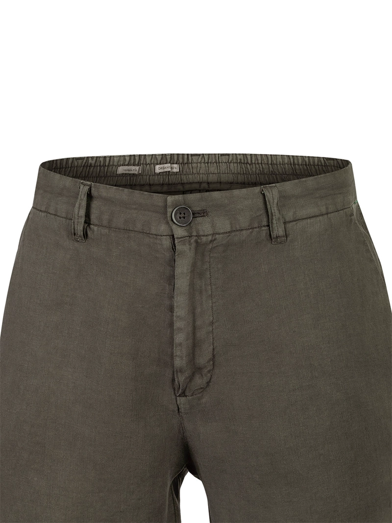 SHORT LINO ORGANICO HOMBRE LINEN VERDE ROCKFORD - 4