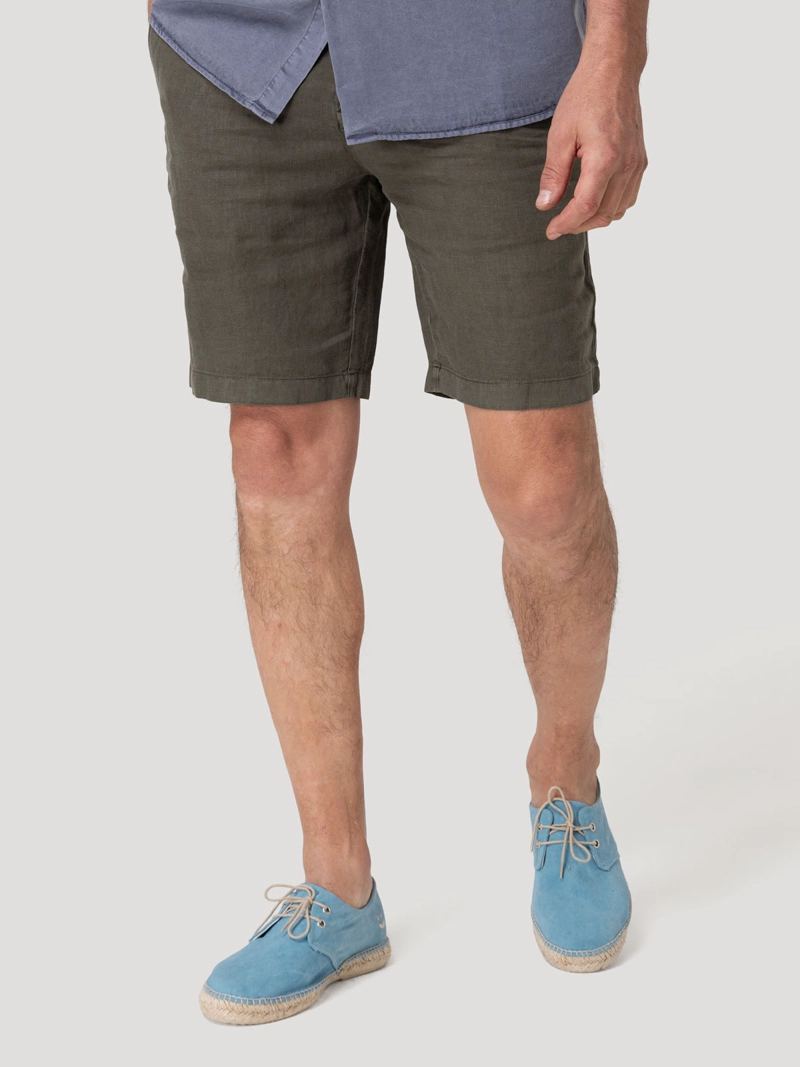 SHORT LINO ORGANICO HOMBRE LINEN VERDE ROCKFORD - 5