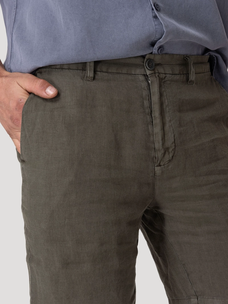 SHORT LINO ORGANICO HOMBRE LINEN VERDE ROCKFORD - 7