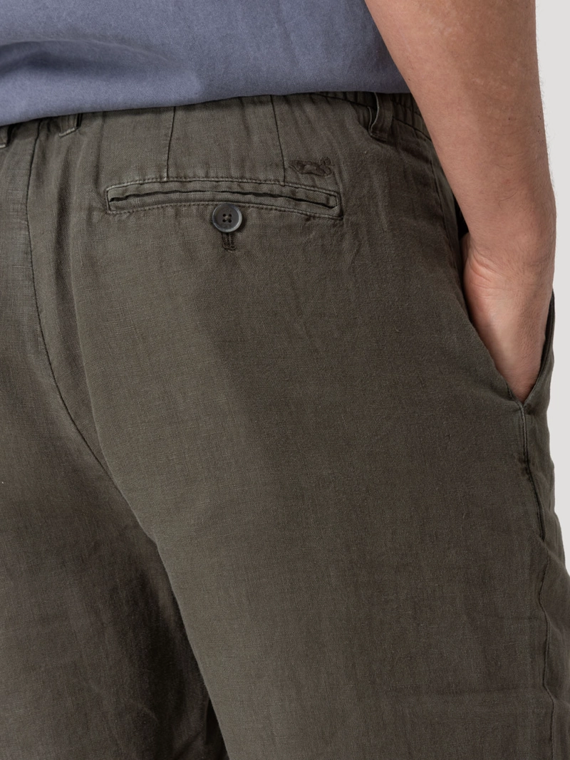 SHORT LINO ORGANICO HOMBRE LINEN VERDE ROCKFORD - 8