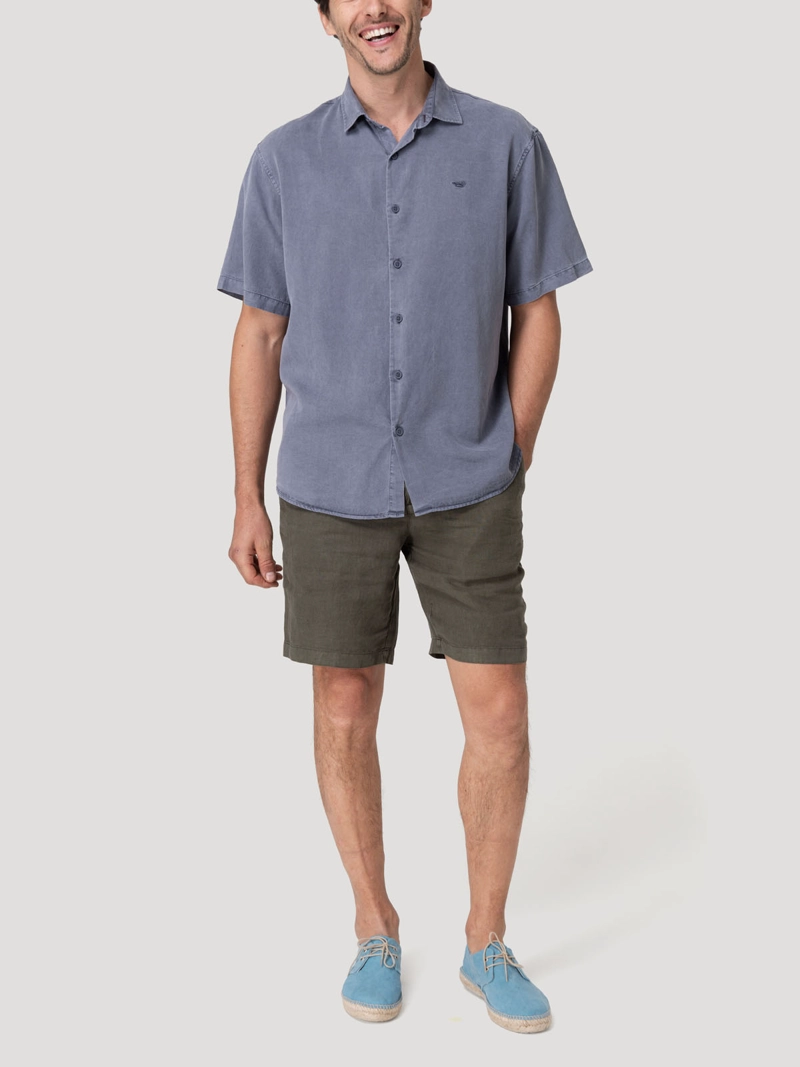 SHORT LINO ORGANICO HOMBRE LINEN VERDE ROCKFORD - 9